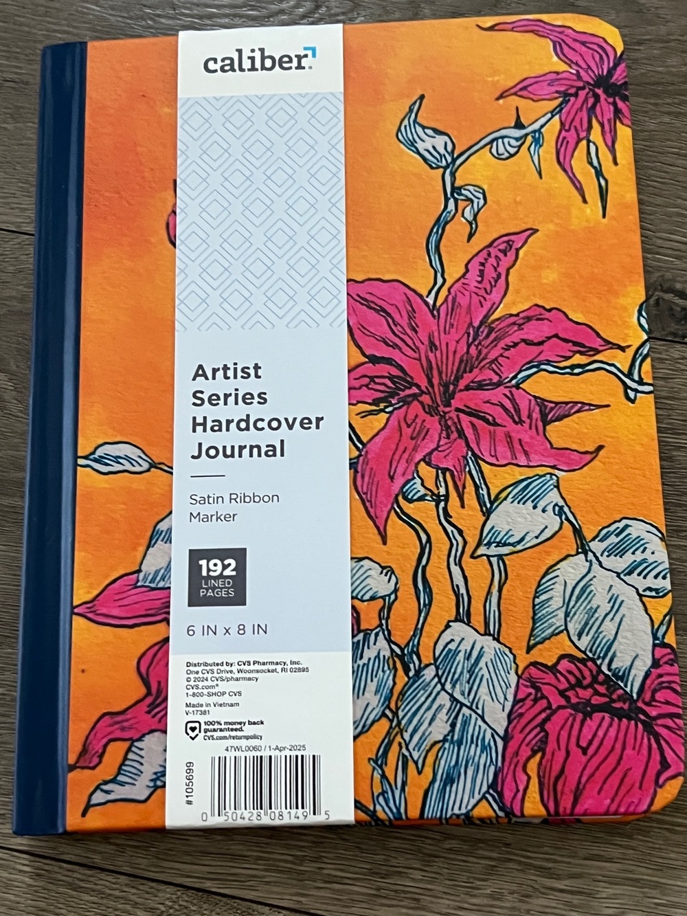 Caliber Artist Series Hardcover Journal with Satin Ribbon Marker 6×8 192 pgs.New